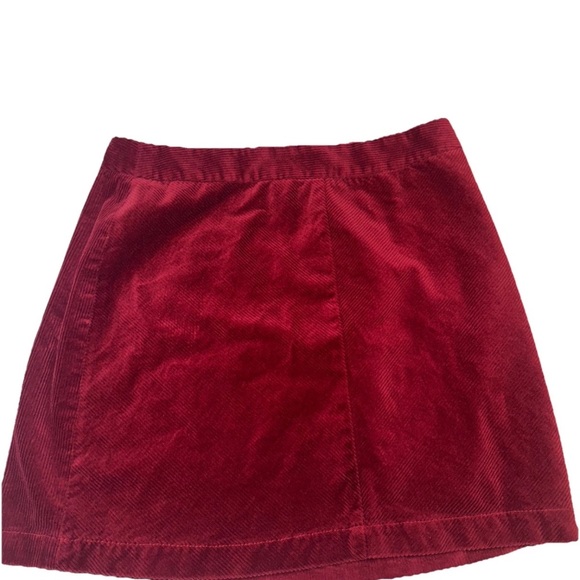 LOFT Dresses & Skirts - Loft Burgundy Red Corduroy Skirt 12 Christmas